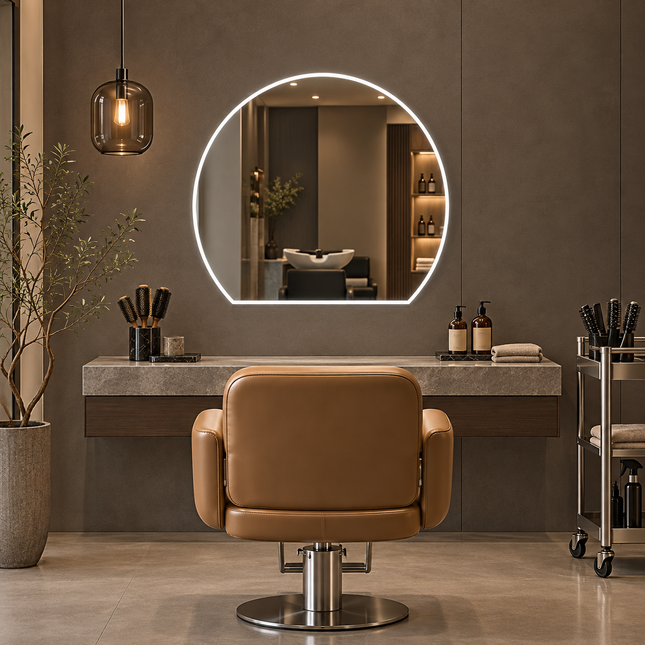 Daisy Round LED Vanity Mirror – Frameless Wall Hanging Mirror with Front Lit or Back Lit