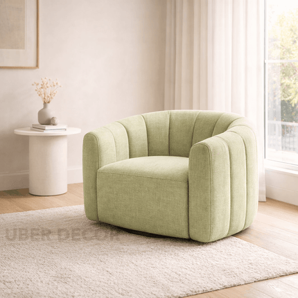 Serenity Curve – Mid-Century Modern Japandi-Inspired Lounge Chair