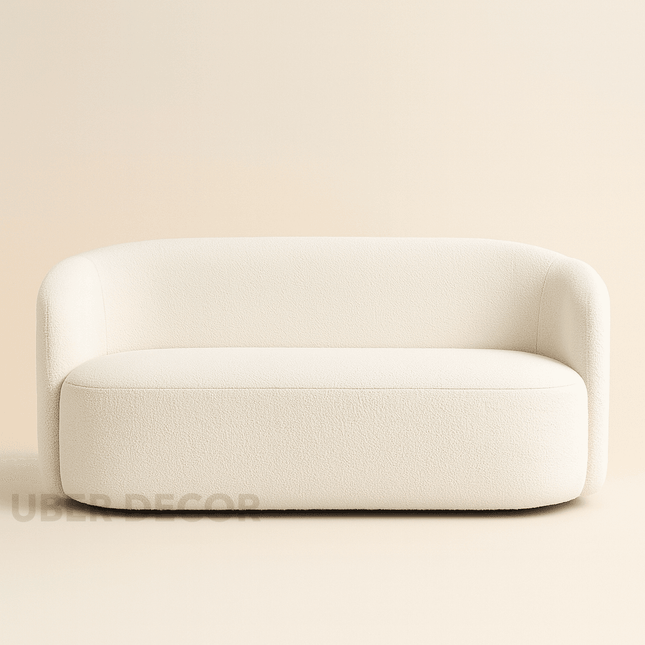 Lunor 68" 2-Seater Curved Couch – Customisable Upholstered Minimalist Sofa for Living Room