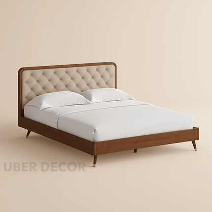 OakBliss Upholstered Diamond-Tufted Platform Bed for Luxe Bedrooms