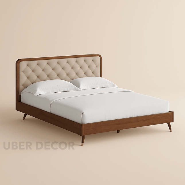 OakBliss Upholstered Diamond-Tufted Platform Bed for Luxe Bedrooms