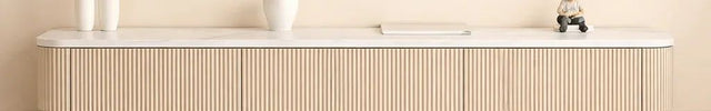 Elano Ridge – Modern TV Cabinet, Fluted Panel Console, European Inspired Design, Low Base, Living Room Entertainment Unit
