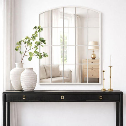 Classic Roman Arched Window Mirror – Full-Length Mirror for Living Room, Bedroom, and Entryway Decor