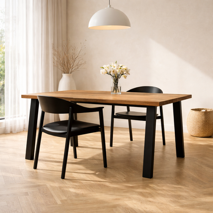 Arkenvale Wooden Dining Table – Industrial Style Rectangular Table for Modern Homes