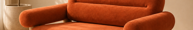 Metz Contemporary Accent Sofa with Cylindrical Armrests Customisable Designer Lounge Couch for Artistic Modern Interiors