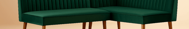 Veda Tranquil Mid Century Corner Bench Contemporary Customisable Seating for Dining Living Lounge and Hospitality Spaces
