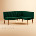 Deep Forest Green Suede Velvet