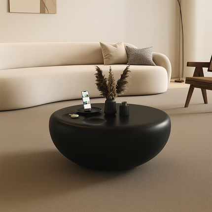 Jhelum Modern Sculptural Minimalist Coffee Table for Living Room