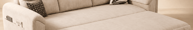 Dalian Grand Pull-Out Sleeper Couch – Padded Headrest Daybed