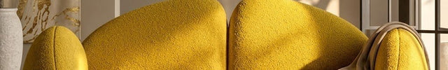 Rumi Modern Wabi Sabi Pebble Sofa Luxury Sculptural Sofa for Living Room, Lounge Area