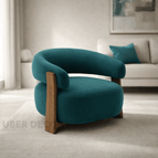 Deep Teal Suede Velvet