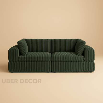 Liraya 79" Loveseat- Bubble Style Cushioned 2 Seater Sofa Couch for Living Room or Office