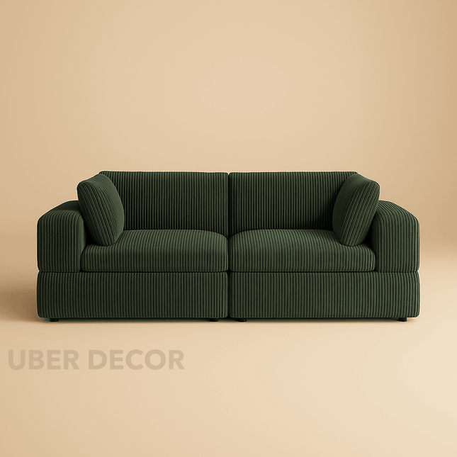 Liraya 79" Loveseat- Bubble Style Cushioned 2 Seater Sofa Couch for Living Room or Office