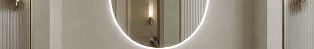 Ova Oval Shape Frameless LED Wall Mirror with Front or Back Lit for Bathroom Vanity and Modern Dressing Spaces