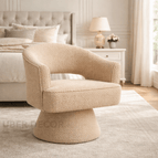 Warm Beige Fuzzy Boucle