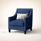 Deep Navy Blue Linen