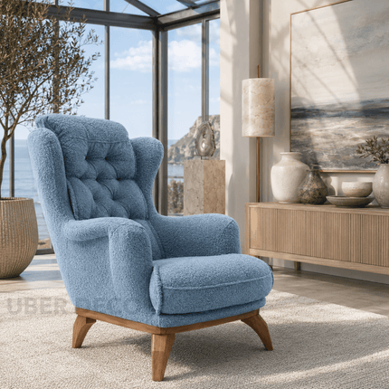 Riven Tufted Wingback Accent Chair – Modern Classic for Lounge