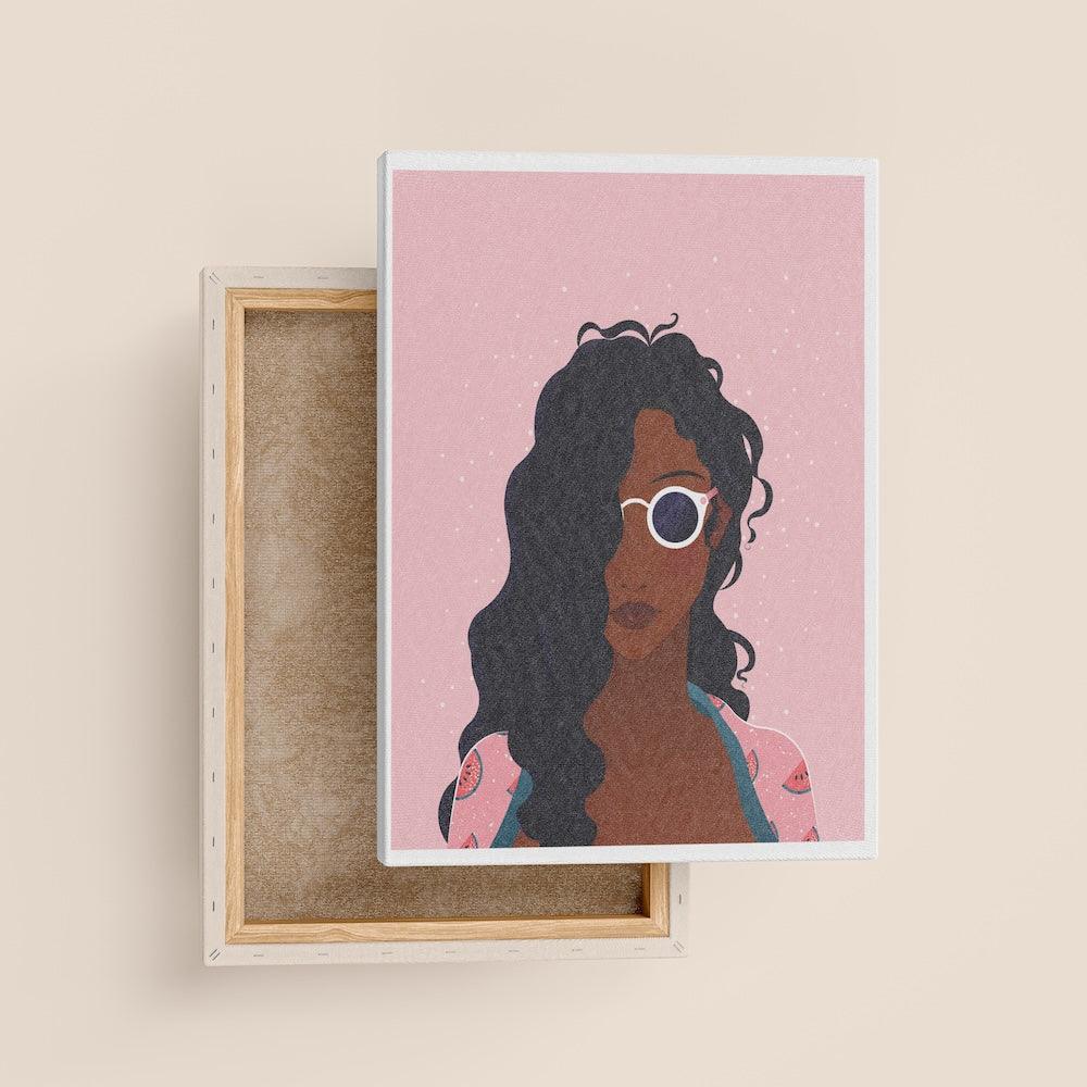 African American Young Woman Wall Art - Uber Decor