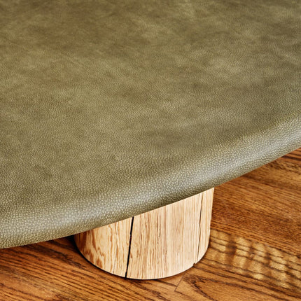 Kama Multi Tier Functional Mid Century Modern Japandi Coffee Table Scandinavian Organic Freeform Top Natural Wood Cylindrical Legs Matte Finish Center Table for Living Room