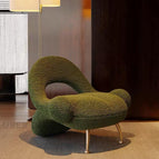 Olive Green Fuzzy Boucle