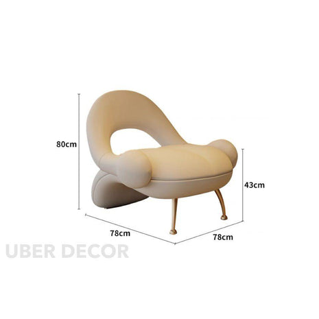 Amaera Luxe Accent Chair – Modern Luxury Unique Chair for Bedroom or Living Room - Uber Decor