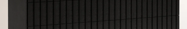 Raven Noir 9-Drawer Contemporary Japandi Black Oak Cabinet with Textured Front & Metal Legs for Living Room, Bedroom, Office & Entryway