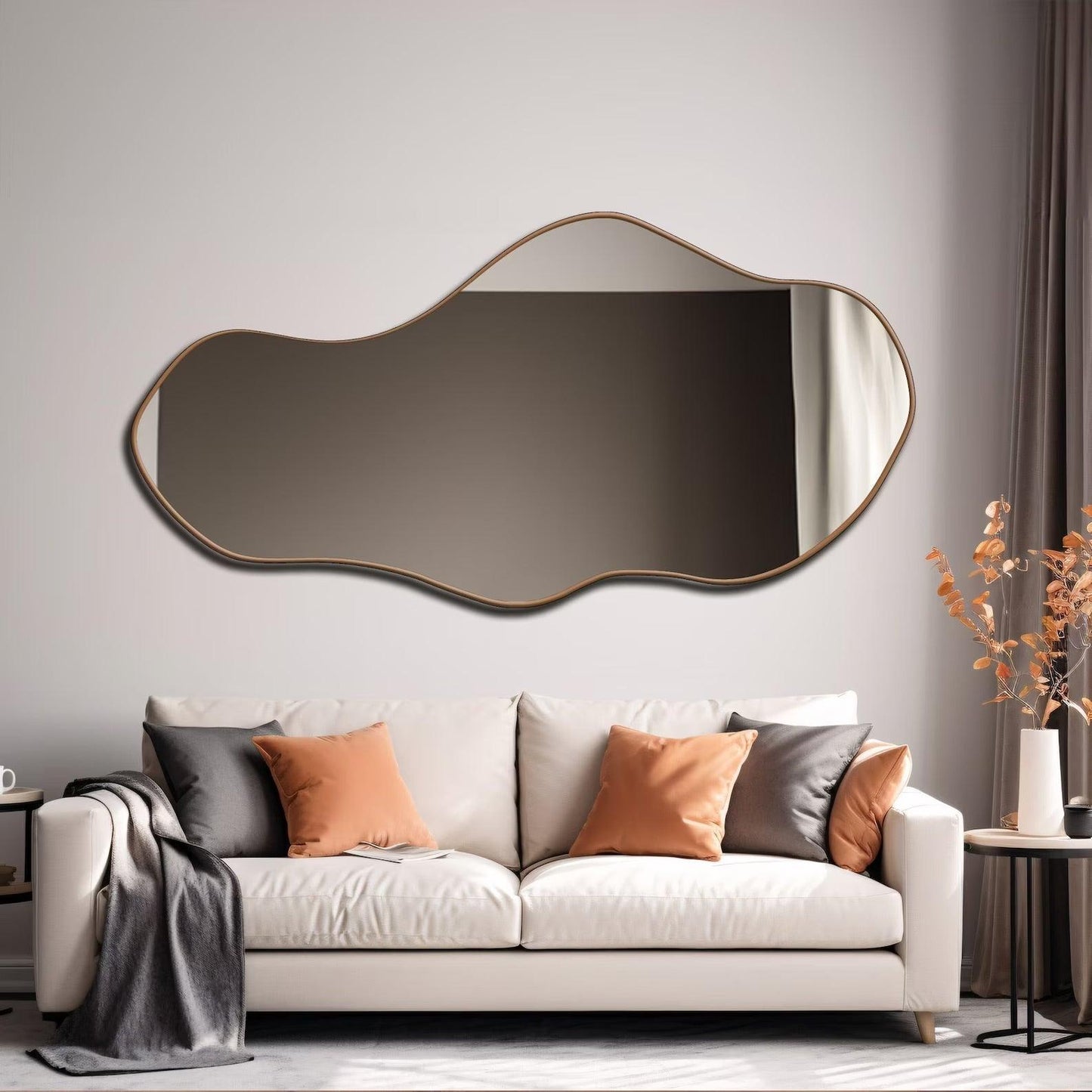 Asymmetric Cloud Shaped Decorative Blob Mirror - Uber Decor