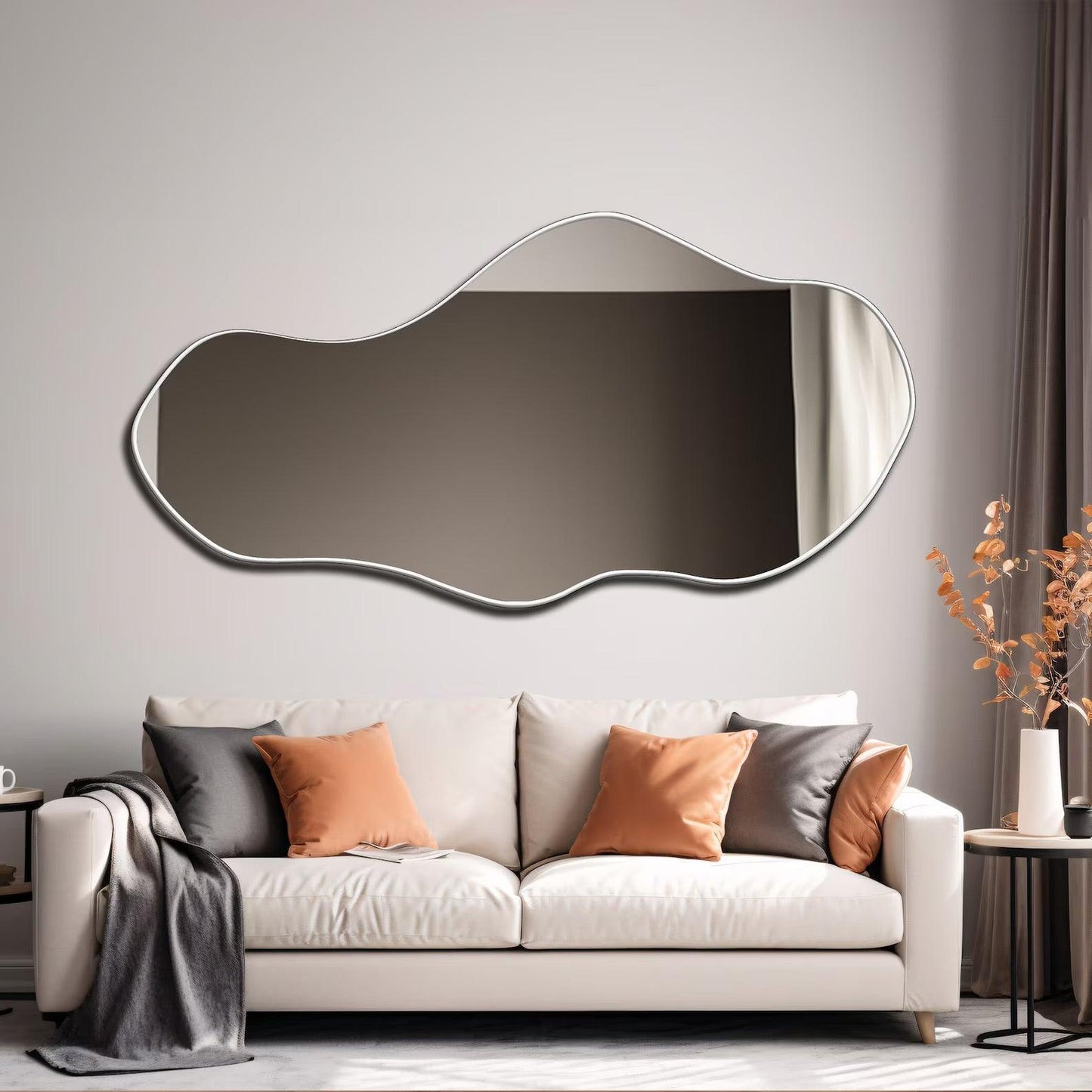 Asymmetric Cloud Shaped Decorative Blob Mirror - Uber Decor