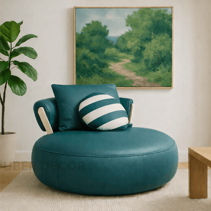Choco Swirl Lounge Chair Playful Postmodern Accent Statement Seating for Modern Living Room and Bedroom Interiors