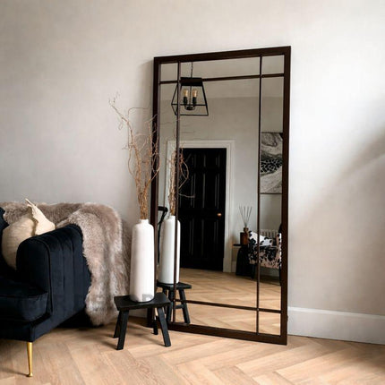 SparkFrame- Rectangle Shaped Full Length Metal Framed Large Size Mirror for Bedroom, Living Room, Foyer, Boutique or Clothing Store