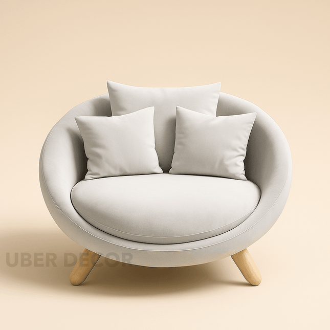 Anviya Luxe Accent Chair – Minimal Nordic Plushy Chair for any Room