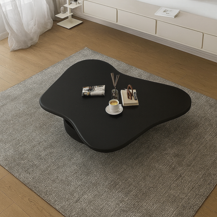 Rio Bianco Italian Light Luxury Cloud Coffee Table with Solid Wood Base Sculptural Centerpiece for Living Rooms and Lounge Interiors