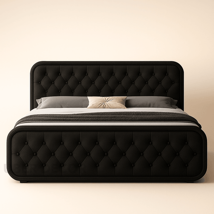 Nightfall Embrace Contemporary Tufted Luxury Bed – Modern Bedroom Icon
