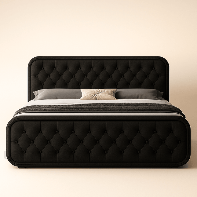 Nightfall Embrace Contemporary Tufted Luxury Bed – Modern Bedroom Icon