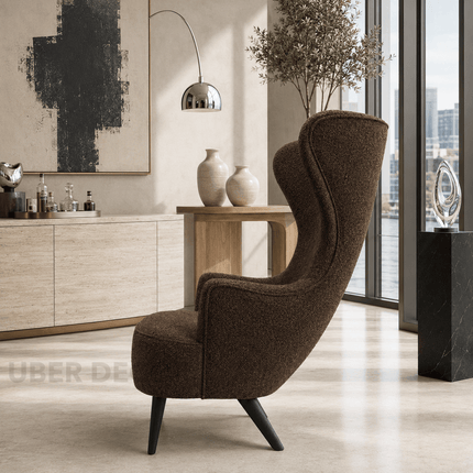 Luken High Back Wing Accent Chair – Contemporary Reading Corner