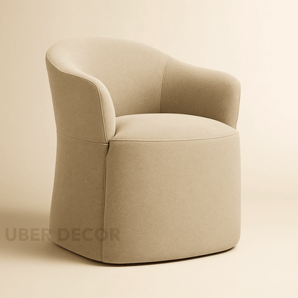 Blyss Contemporary Side Chair with Curved Back and Seamless Silhouette Ideal for Dining Room Bedroom or Lounge Space - Uber Decor