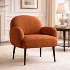 Rust Jute-Linen Blend