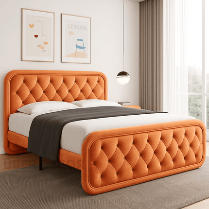 Nightfall Embrace Contemporary Tufted Luxury Bed – Modern Bedroom Icon