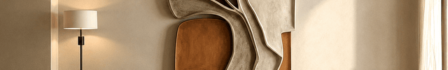 Sculpted Leaf Rhythm Japandi 3D Wall Art – Organic Relief for Living Room