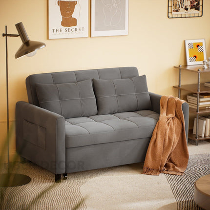 Buenos Sleeper Sofa Bed- Small Compact 3 in 1 Sleeper Sofa for Small Living Room or Guest Room - Uber Decor