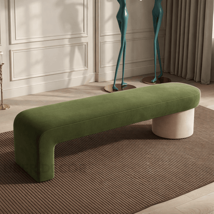 ItaliaLuxe Sebastian Bed Stool | Elegant Ottoman Bench for Shoe Changing & Dressing Room | High-End Sofa Stool & Bed End Seat