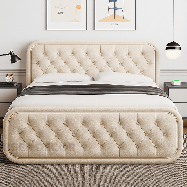 Nightfall Embrace Contemporary Tufted Luxury Bed – Modern Bedroom Icon