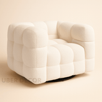 Warm Ivory Fuzzy Boucle