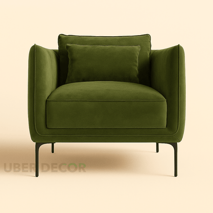 Amelise Accent Chair- Single Seater Contemporary Sofa Chair for Office, Living room - Uber Decor