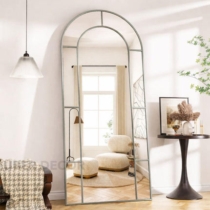 Double Arch Spectrum Full-Length Metal Frame Window Style French Mirror