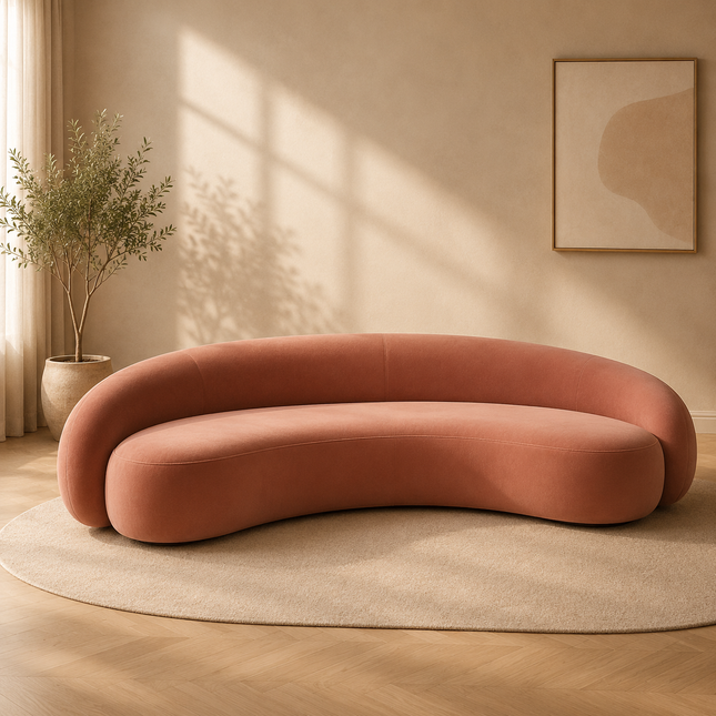 NimbusNest Modern Cloud Couch - Plush, Curved Sofa for Modern and Luxurious Seating