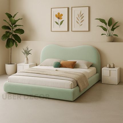 Drowse Curve Minimal Bed – Wabi-Sabi Modern Bedroom Essential