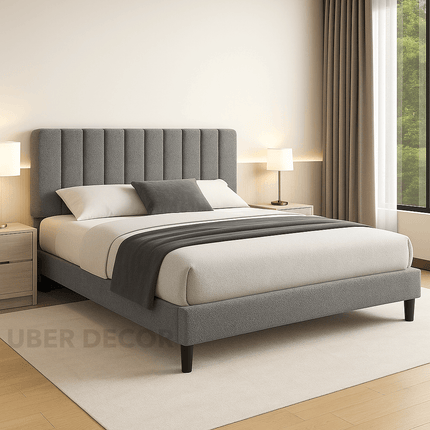 Dreamy Dusk Japandi Curved Budget Storage Bed – Modern Bedroom Essential