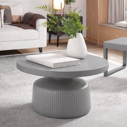Kolar Coffee Table Contemporary Sculptural Mid Century Modern Scandinavian Inspired Solid Wood Center Table With Solid Wood Base For Living Room