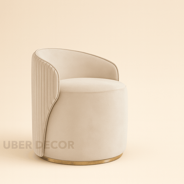 Seraphine Vanity Chair Fabric Foam and Wood Quilted Accent Makeup Stool Modern Luxury Seating for Bedroom and Dressing